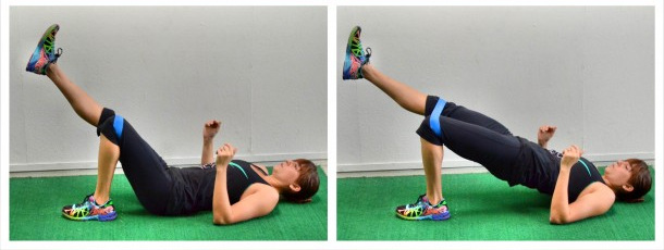glute-bridge-with-band unilatéral