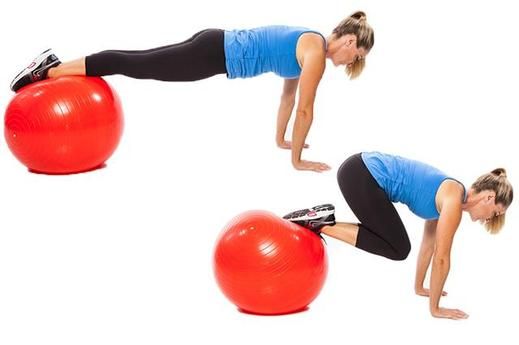 Knee Tuck Swissball Femme enceinte
