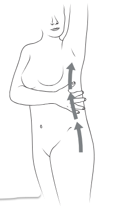 Hanches vers aisselles massage