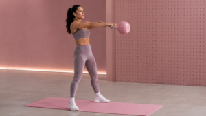 femme kettlebell swing